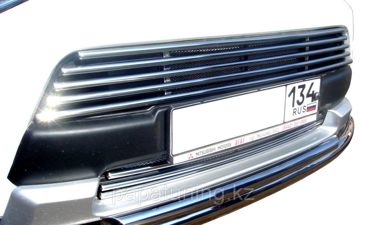 Защита радиатора d16 ПапаТюнинг для Mitsubishi Outlander 2014-2015 - фото 1 - id-p105047884