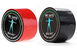 Многоразовая скотч-лента для бондажа Lovelyplay Bondage Tape 15 м (красная, черная)