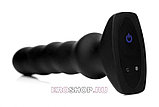 XR Brands Silicone Vibrating & Squirming Plug with Remote Control - Вибромассажер с функцией волн, 19.5х4.5 см, фото 3