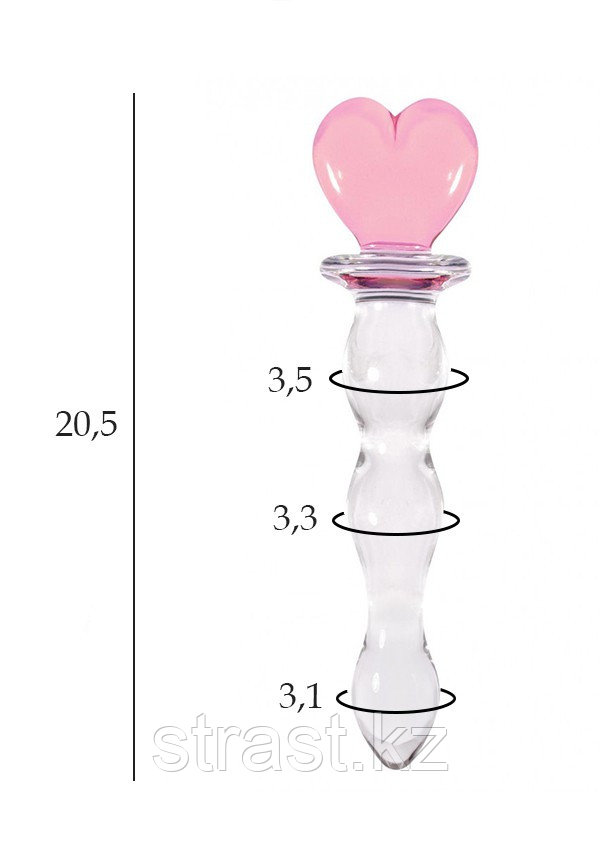 Шыны стимуляторы Crystal Heart of Glass Pink - фото 1 - id-p79662847