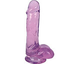Фаллоимитатор прозрачный Lollicock Slim Stick with Balls-Cherry Ice 15,2х3,8 см (только доставка), фото 4