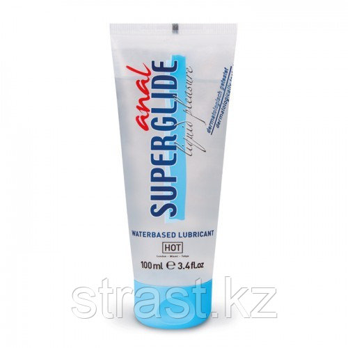 Любрикант HOT Anal Superglide Waterbased Lubricant на водной основе 100 мл,, фото 1