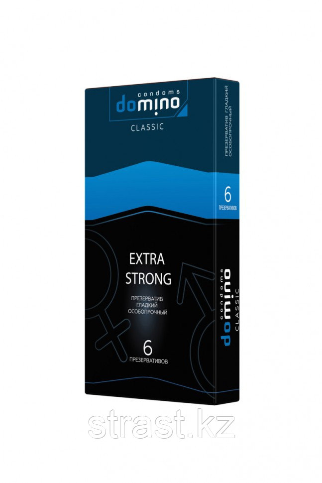 Презервативы Domino, Classic, Extra strong, латекс, 18 см, 5,2 см, 6 шт.