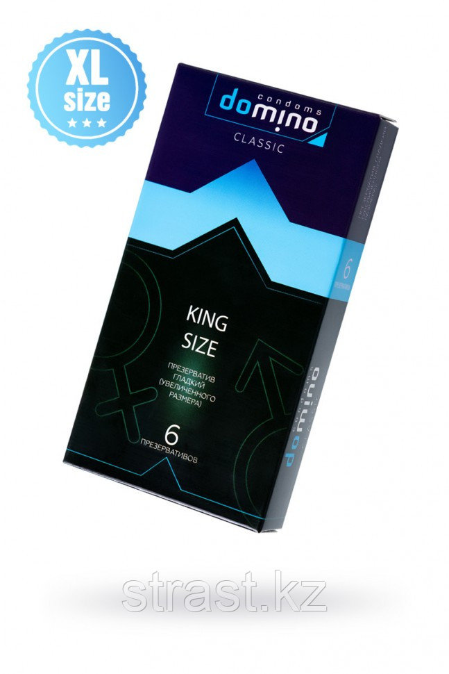 Презервативы Domino, Classic, King size, 19 см, 5,2 см, 6 шт.
