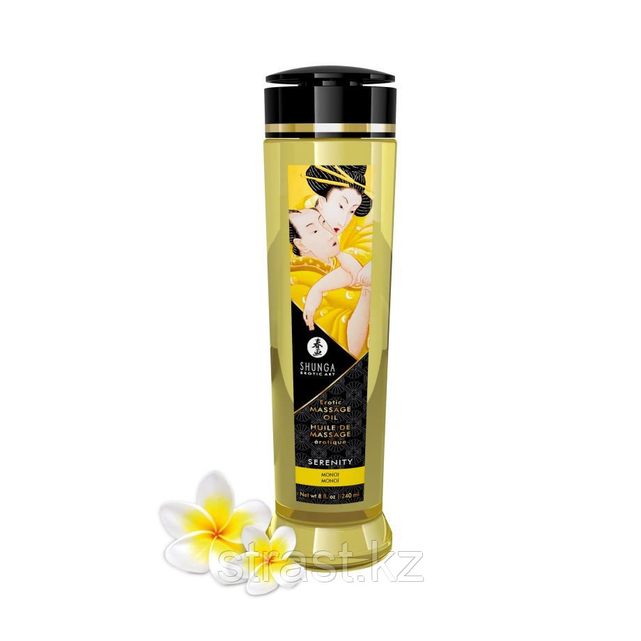 Shunga Serenity - Возбуждающее масло для массажа, 240 мл (цветок моной. Только доставка) - фото 1 - id-p104569091