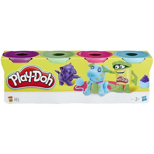 Набор пластилина Play-Doh в ассортименте 4 баночек - фото 1 - id-p105138670