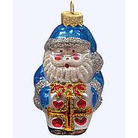 Батик: Ёлочное украшение "Дед Мороз с подарком", в подарочной упаковке, h-9см