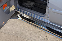 Пороги труба с проступью d76/42 ПапаТюнинг для Mitsubishi Pajero Sport 2008-2016