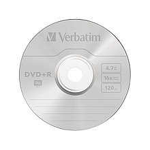 Диск DVD+R Verbatim (43500) 4.7GB 25штук Незаписанный