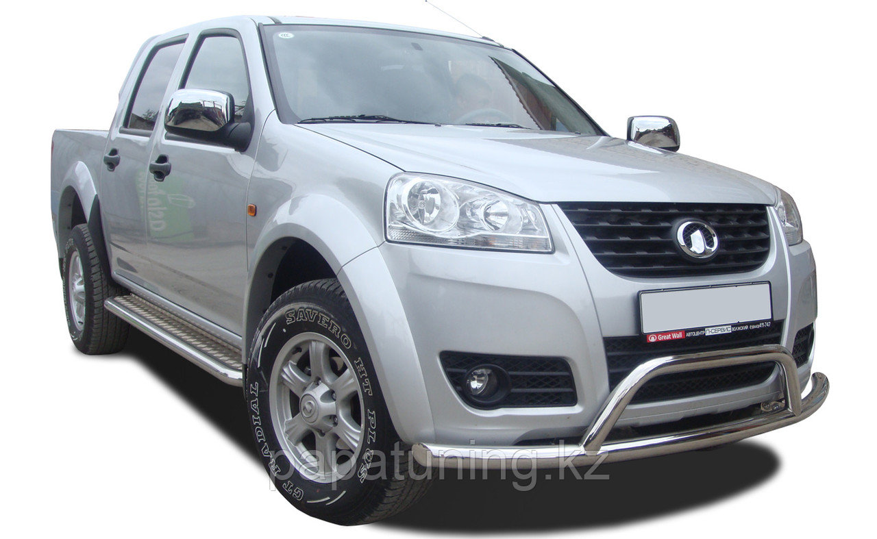 Пороги с накладным листом d53 ПапаТюнинг для Great Wall Wingle 5 2011-, фото 1
