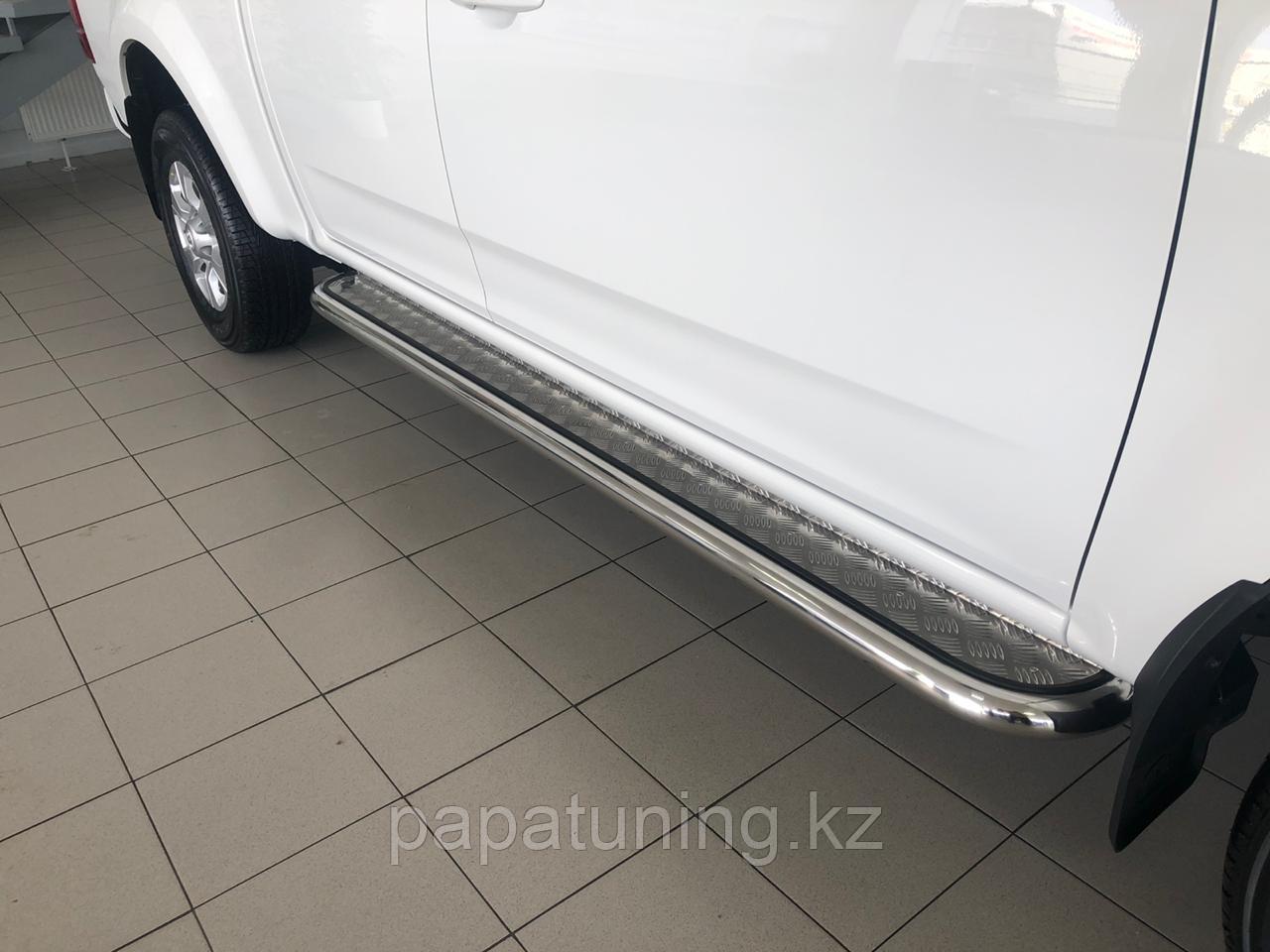 Пороги с накладным листом d53 ПапаТюнинг для Great Wall Wingle 7 2020-, фото 1