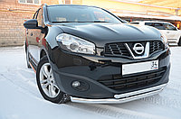 Защита переднего бампера двойная (радиус) d60/42 ПапаТюнинг для Nissan Qashgai+2 2010-2014