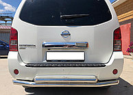 Защита заднего бампера двойная d 60/53 ПапаТюнинг для Nissan Pathfinder 2004-2010