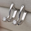 Золотые серьги с бриллиантами 0.34Ct SI2-I1/H, VG-Cut, фото 5