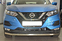 Защита переднего бампера d60 ПапаТюнинг для Nissan Qashgai 2019-