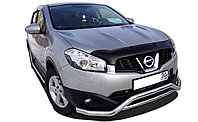 Защита переднего бампера скоба d60/42 ПапаТюнинг для Nissan Qashqai 2007-2010