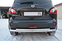 Защита заднего бампера двойная (радиус) d 60/42 ПапаТюнинг для Nissan Qashgai+2 2010-2014