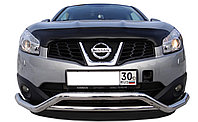 Защита переднего бампера скоба d60/42 ПапаТюнинг для Nissan Qashgai+2 2010-2014