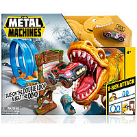 Игровой трек Metal Machines T-Rex Attack с мини-гоночным автомобилем от ZURU