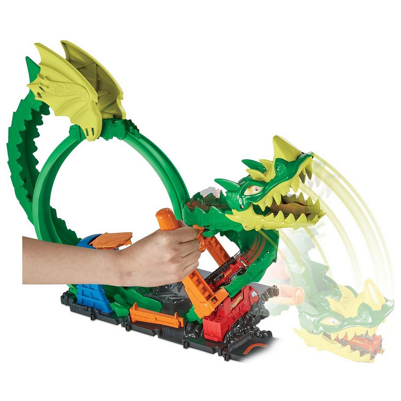 Трэк Hot Wheels Сити Огневой бой с драконом HDP03