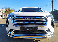 Защита переднего бампера двойная d60/42 ПапаТюнинг для Haval Jolion 2021-