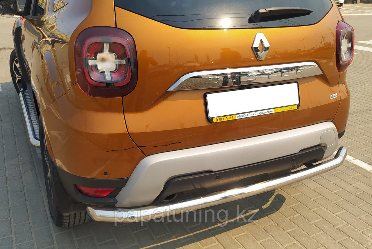 Защита заднего бампера d60 ПапаТюнинг для Renault Duster 2021- - фото 3 - id-p105048208