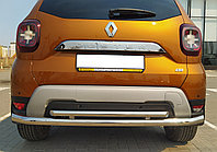 Защита заднего бампера двойная d60/42 ПапаТюнинг для Renault Duster 2021-