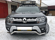Защита переднего бампера скоба d53 ПапаТюнинг для Renault Duster 2015-2021