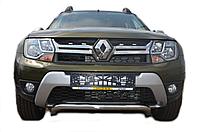 Защита переднего бампера шпонка d53 ПапаТюнинг для Renault Duster 2015-2021
