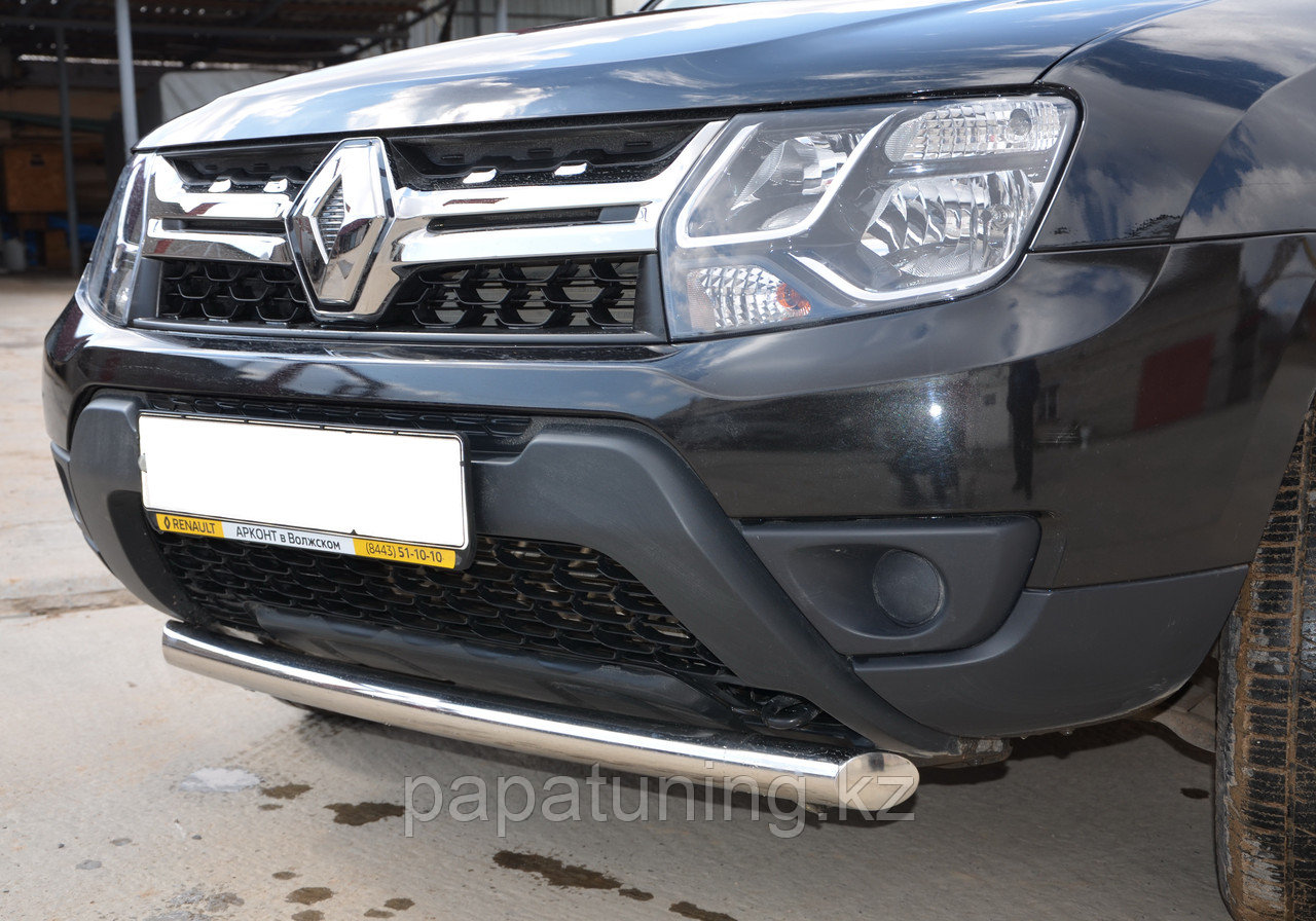 Защита переднего бампера d60 ПапаТюнинг для Renault Duster 2015-2021 - фото 2 - id-p105048182