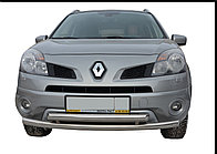Защита переднего бампера двойная d60/60 ПапаТюнинг для Renault Koleos 2008-2016