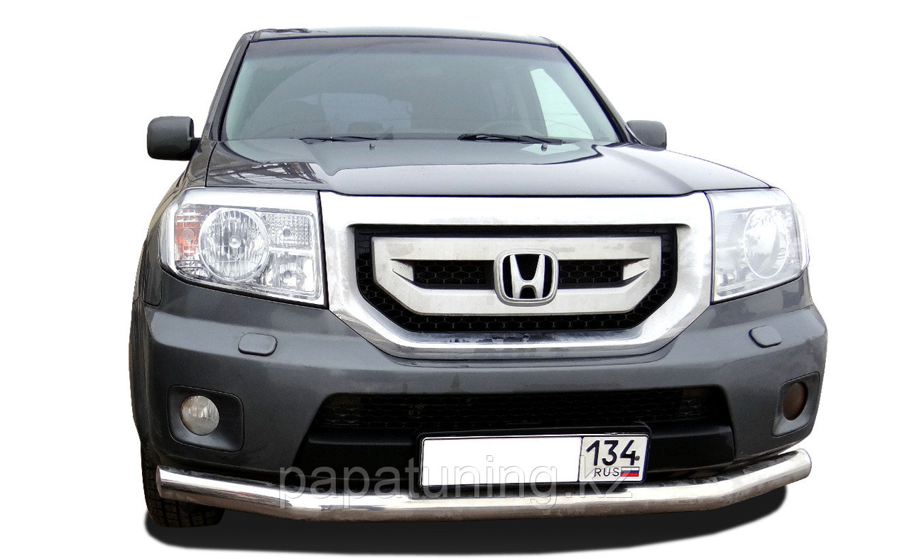 Защита переднего бампера d60 ПапаТюнинг для Honda Pilot 2008-2015 - фото 1 - id-p105047369