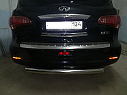 Защита заднего бампера d76 ПапаТюнинг для Infiniti QX56 2010-2013