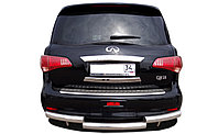 Защита заднего бампера d76 ПапаТюнинг для Infiniti QX56 2010-2013