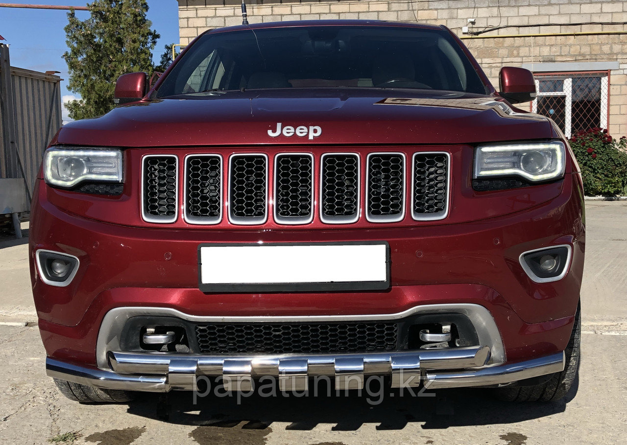 Защита переднего бампера G d60/60 ПапаТюнинг для Jeep Grand Cherokee 2013- - фото 2 - id-p105047564