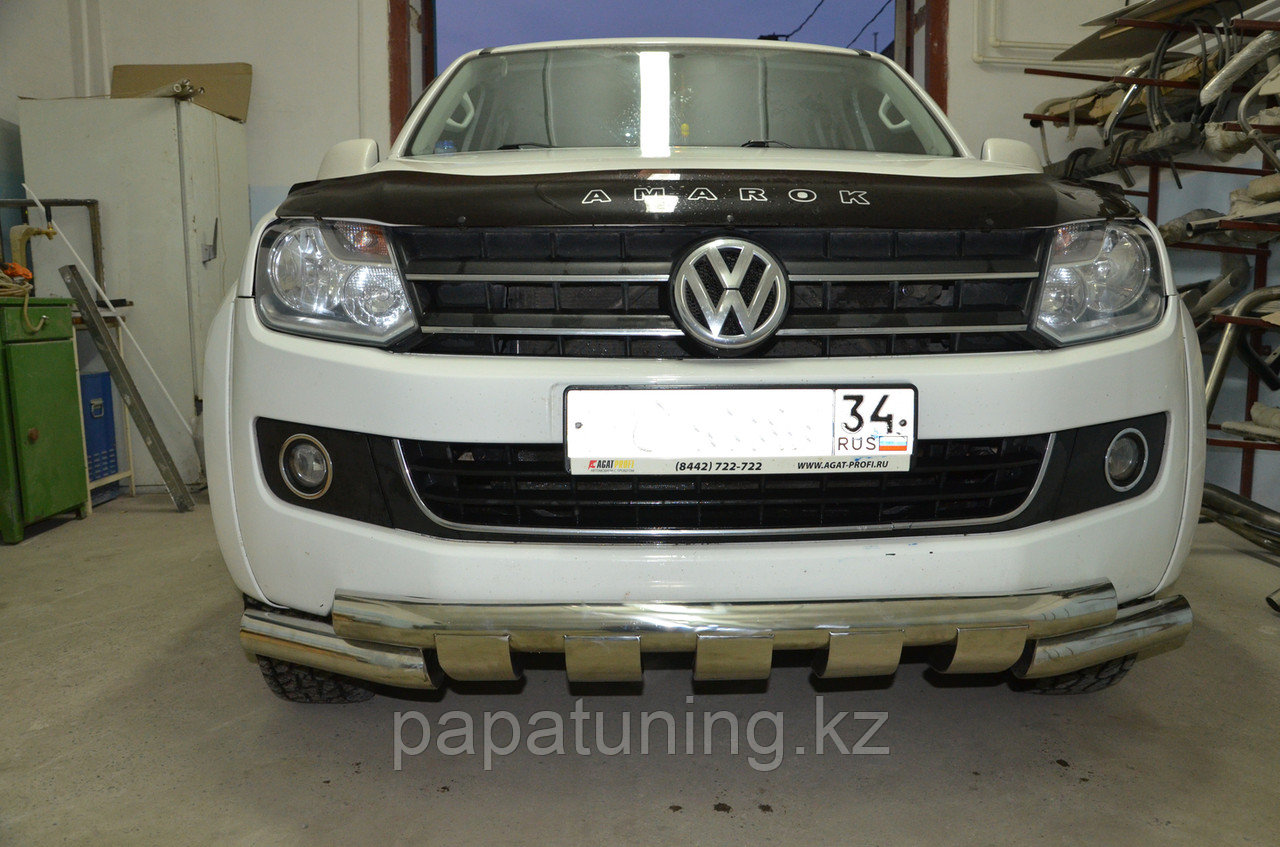 Защита переднего бампера G d76 ПапаТюнинг для Volkswagen Amarok 2009-2015 - фото 1 - id-p105048891