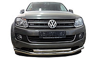 Защита переднего бампера двойная d76/60 ПапаТюнинг для Volkswagen Amarok 2009-2015