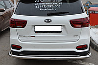 Защита заднего бампера угловая большая d60 ПапаТюнинг для Kia Sorento Prime 2018-