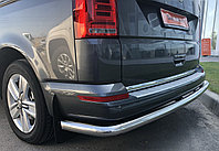 Защита заднего бампера угловая большая d60 ПапаТюнинг для Volkswagen T6 2015-2020
