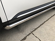 Защита штатного порога труба d60 ПапаТюнинг для Kia Sorento 4 2020-