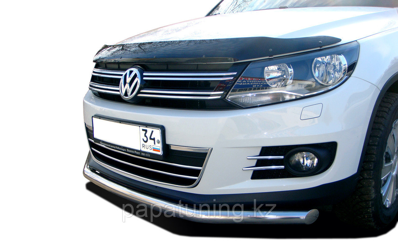 Защита переднего бампера d60 ПапаТюнинг для Volkswagen Tiguan 2011-2016 - фото 2 - id-p105048937