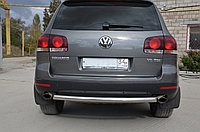 Защита заднего бампера d60 ПапаТюнинг для Volkswagen Touareg 2007-2010