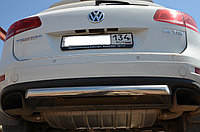 Защита заднего бампера d60 ПапаТюнинг для Volkswagen Touareg 2010-2018