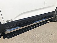 Пороги труба с проступью d76 ПапаТюнинг для Kia Sorento 4 2020-