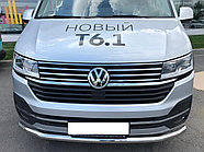 Защита переднего бампера d60 ПапаТюнинг для Volkswagen T6.1 2020-