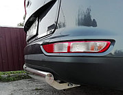 Защита заднего бампера d75x42овал ПапаТюнинг для Kia Sportage 2015-2018