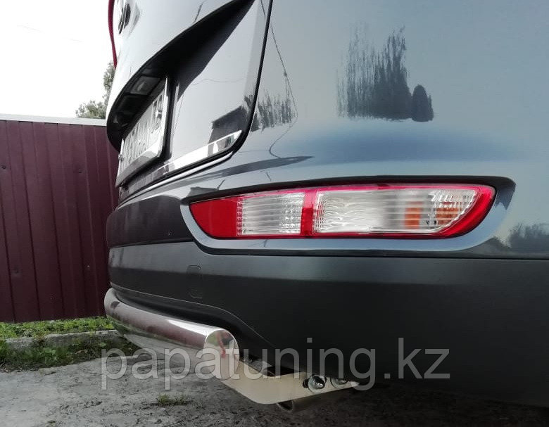 Защита заднего бампера d75x42овал ПапаТюнинг для Kia Sportage 2015-2018