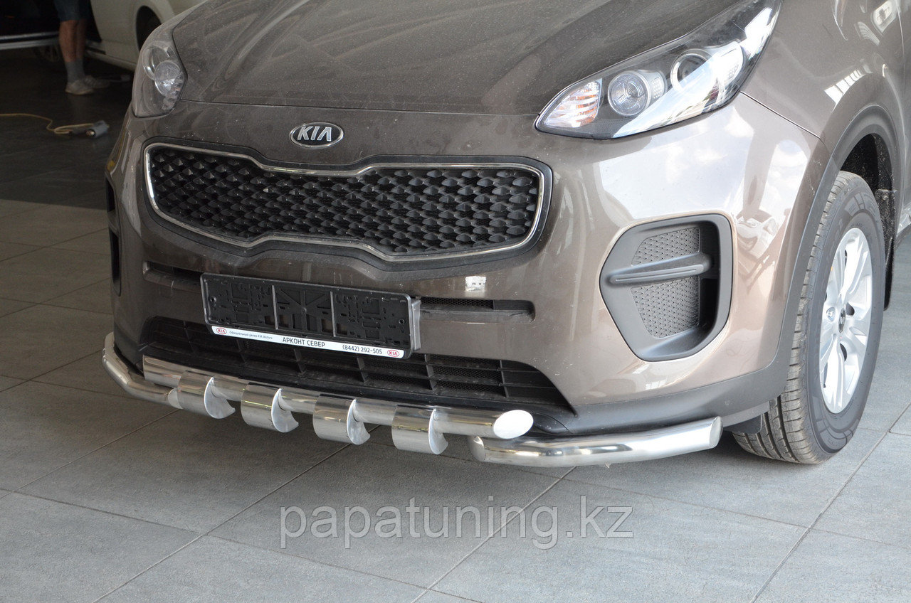 Защита переднего бампера G d60/60 ПапаТюнинг для Kia Sportage 2016-2018, фото 1