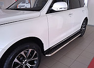 Пороги с накладным листом d53 ПапаТюнинг для Zotye Coupa 2018-