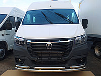 Защита переднего бампера тройная d60/42 ПапаТюнинг для ГАЗель Next NN 2021-